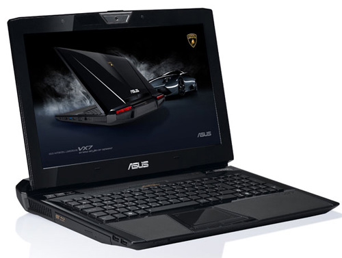 Открытый ноутбук ASUS Lamborghini VX7