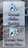 Две иконки программы Acronis на рабочем столе