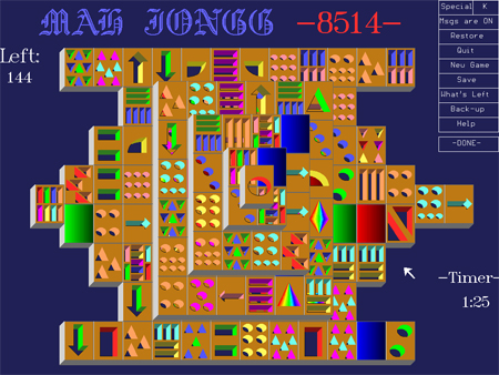 Игра Манджонг на 8514/A Игра Манджонг на 8514/A