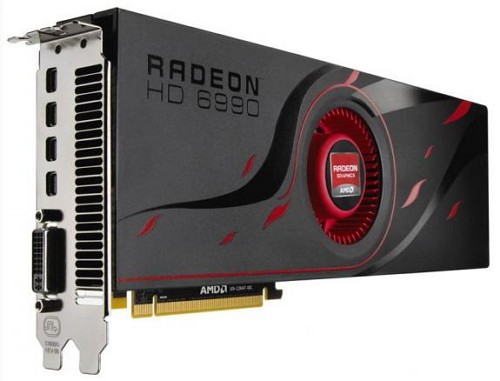 Видеокарта AMD Radeon HD 6990 - вид спереди