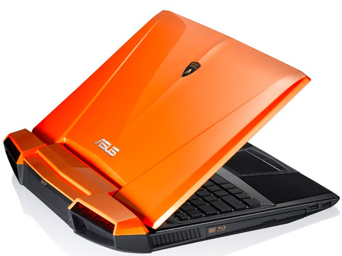 Ноутбук ASUS Lamborghini VX7 выполненный в оранжевом цвете