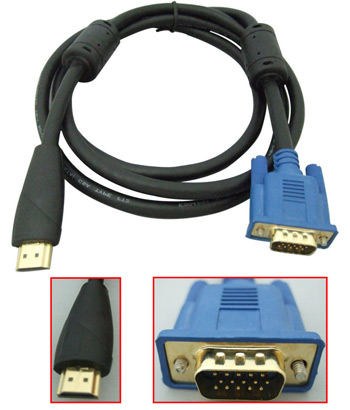 Пример преобразующего кабеля - VGA to HDMI
