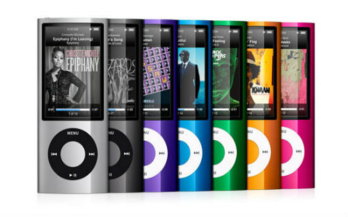 Apple iPod nano 5G  Apple iPod nano 5G - несколько плееров разной расцветки